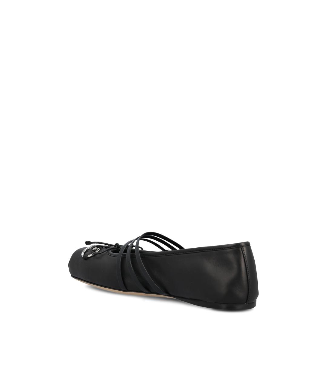 GUCCI Черные кожаные балетки, фото 3