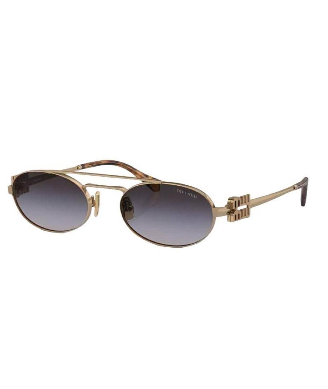 MIU MIU Фиолетовые металлические солнцезащитные очки, фото 1