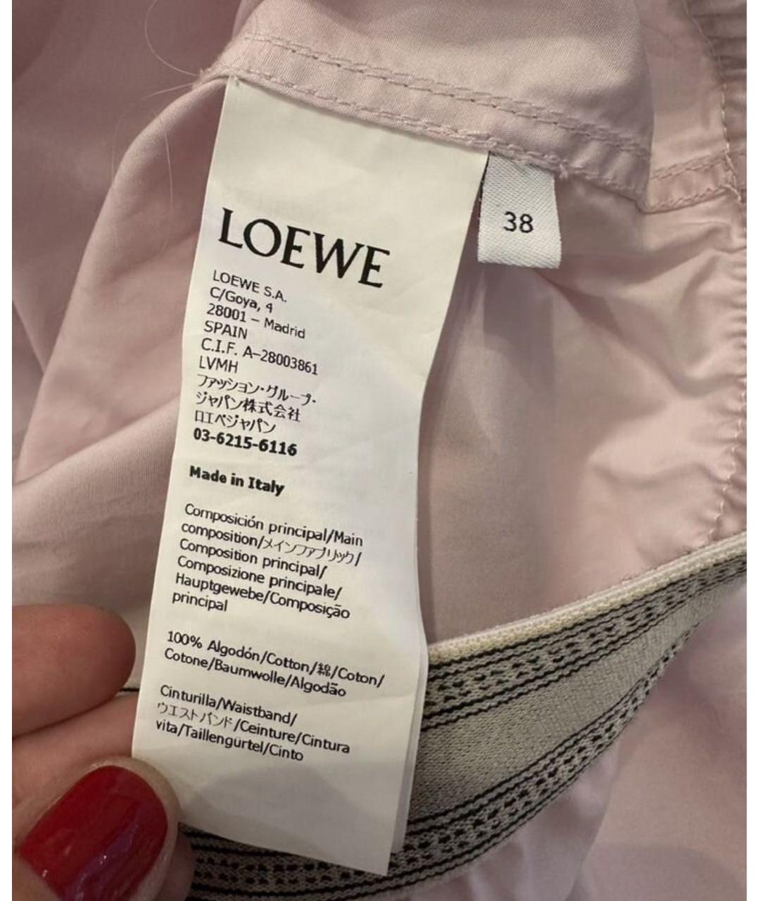 LOEWE Розовая хлопковая рубашка, фото 5