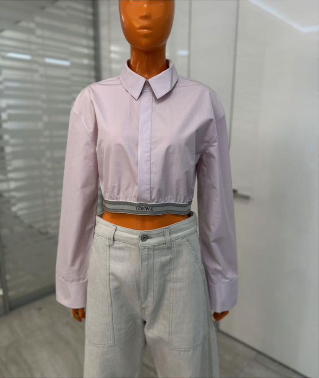 LOEWE Розовая хлопковая рубашка, фото 8
