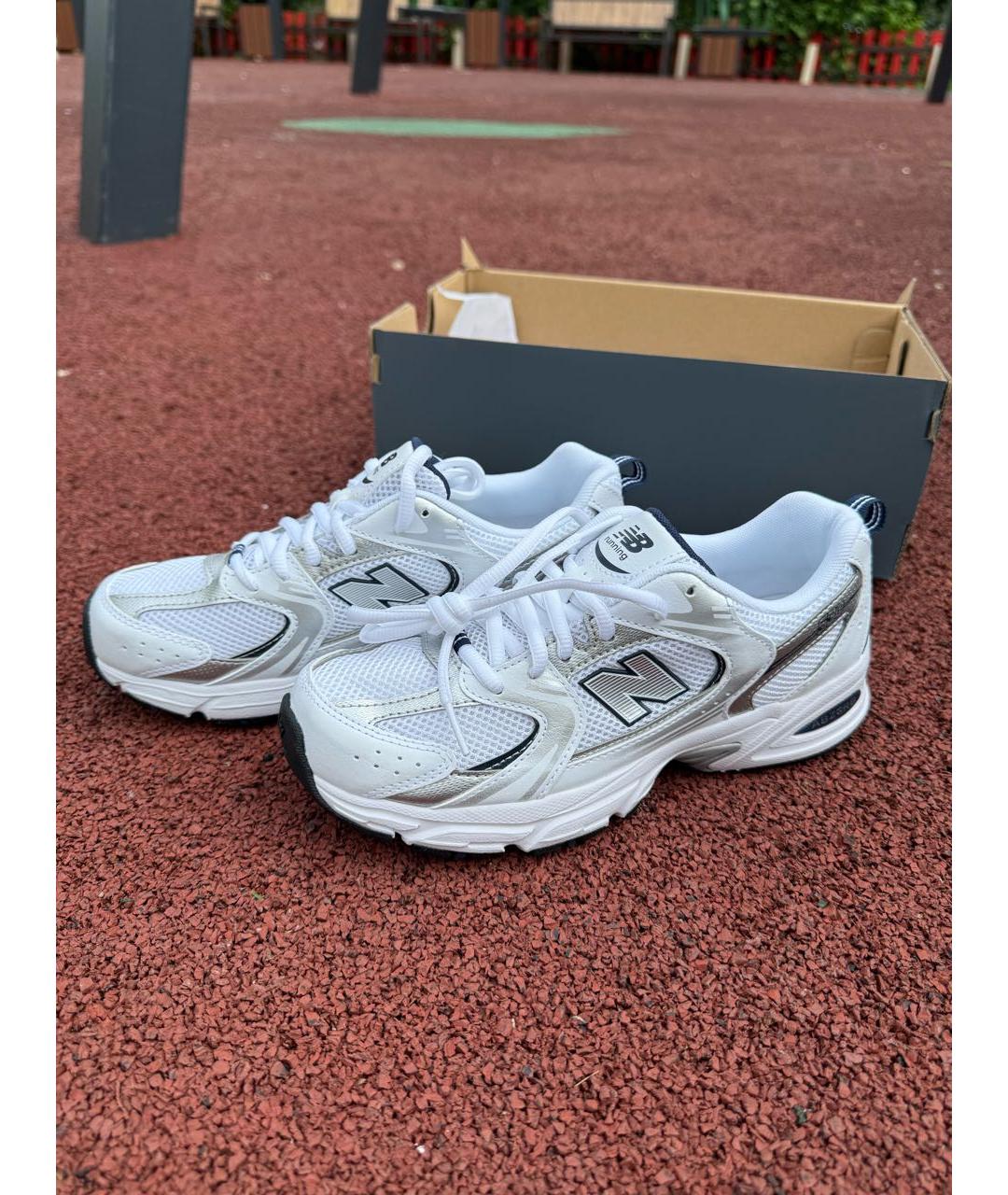 NEW BALANCE Белые текстильные кроссовки, фото 6