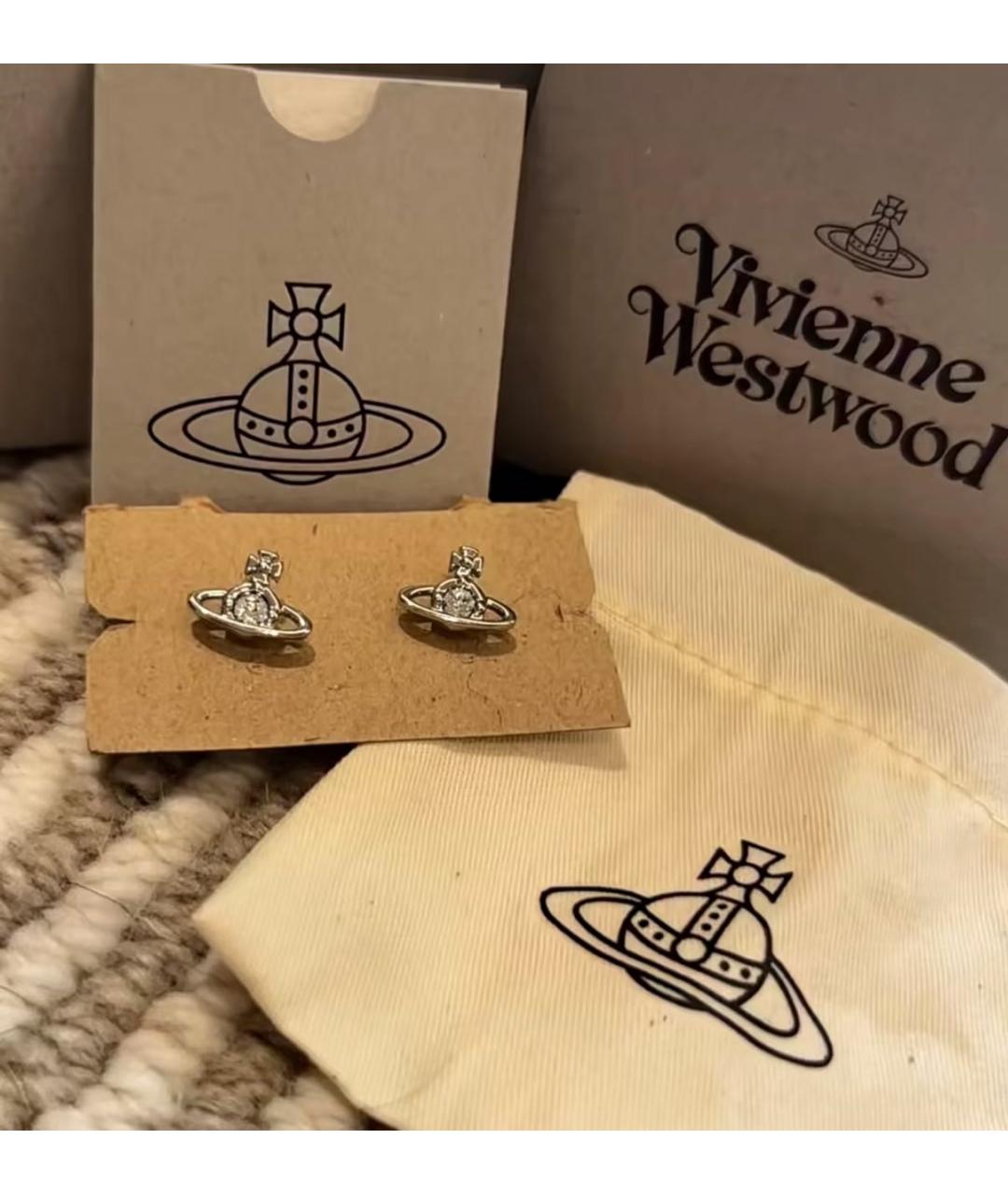 VIVIENNE WESTWOOD Серебряные латунные серьги, фото 3