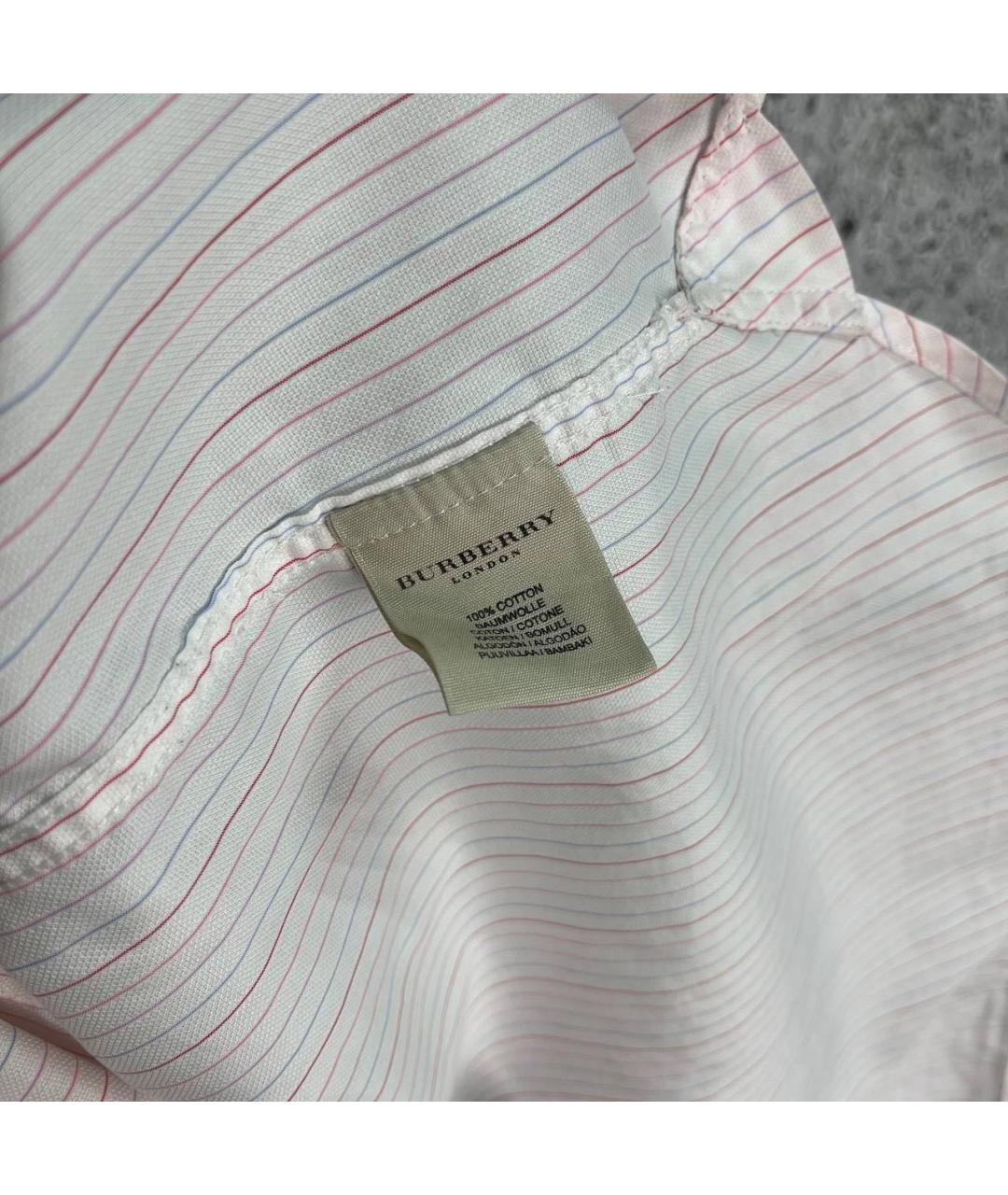 BURBERRY Розовая хлопковая классическая рубашка, фото 5