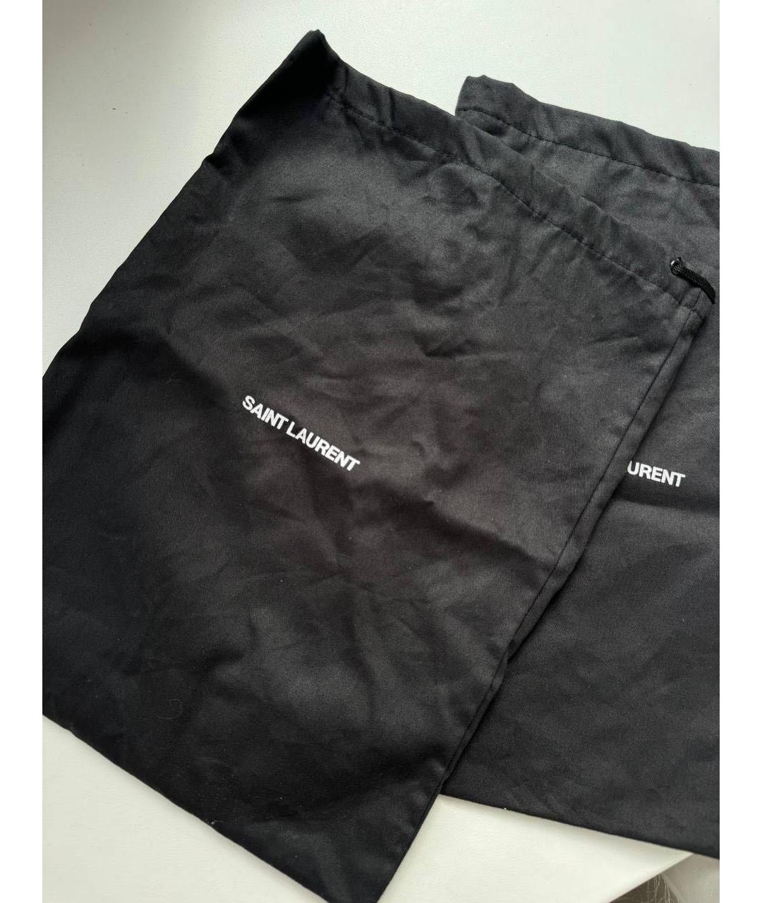 SAINT LAURENT Черные босоножки из лакированной кожи, фото 6