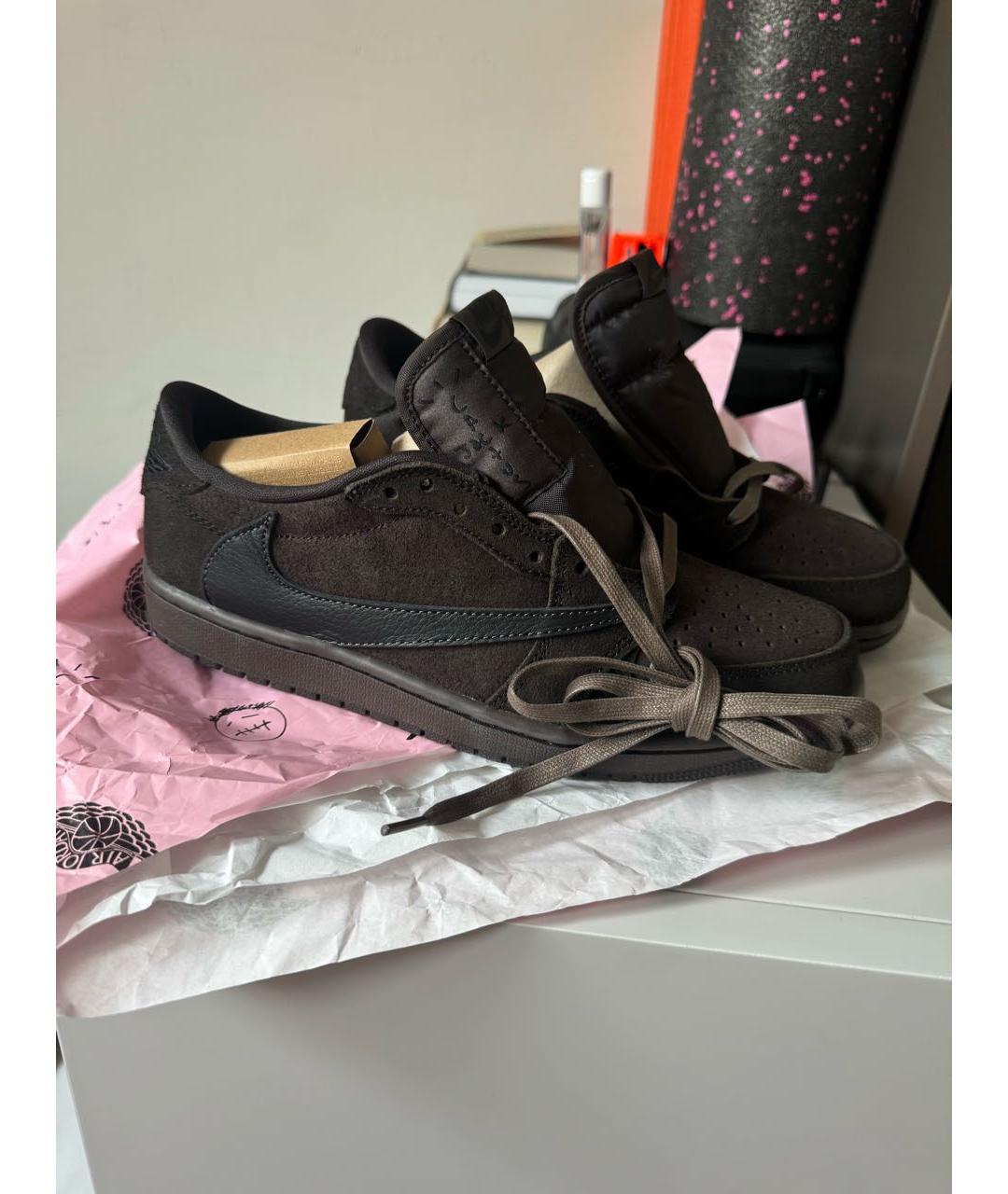 NIKE Коричневые замшевые кроссовки, фото 3