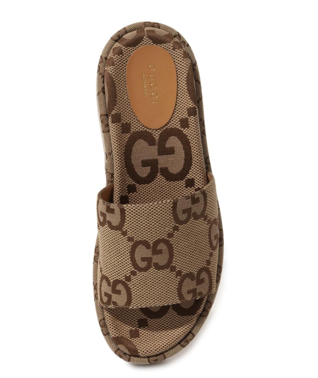 GUCCI Бежевые сабо, фото 4