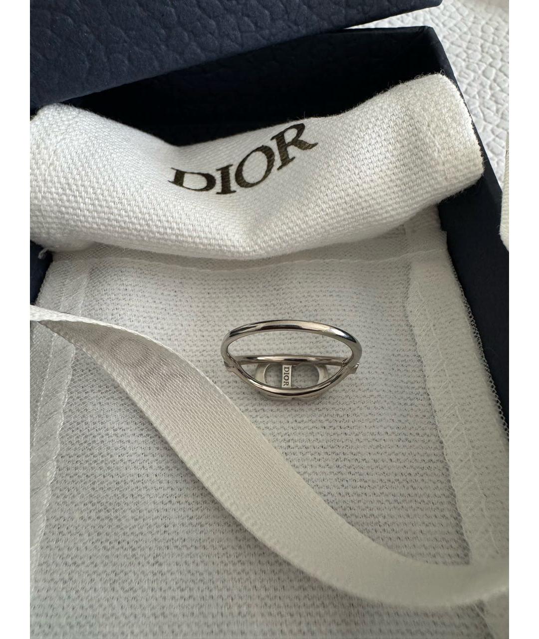 CHRISTIAN DIOR Серебряное металлическое кольцо, фото 3