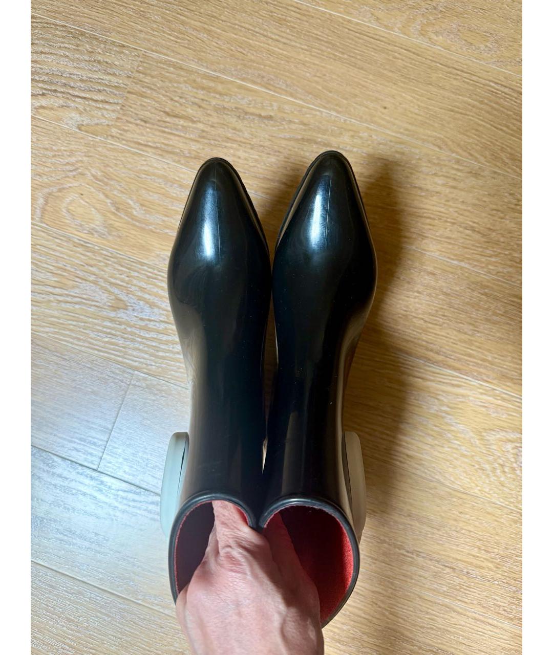 GUCCI Черные резиновые полусапоги, фото 7