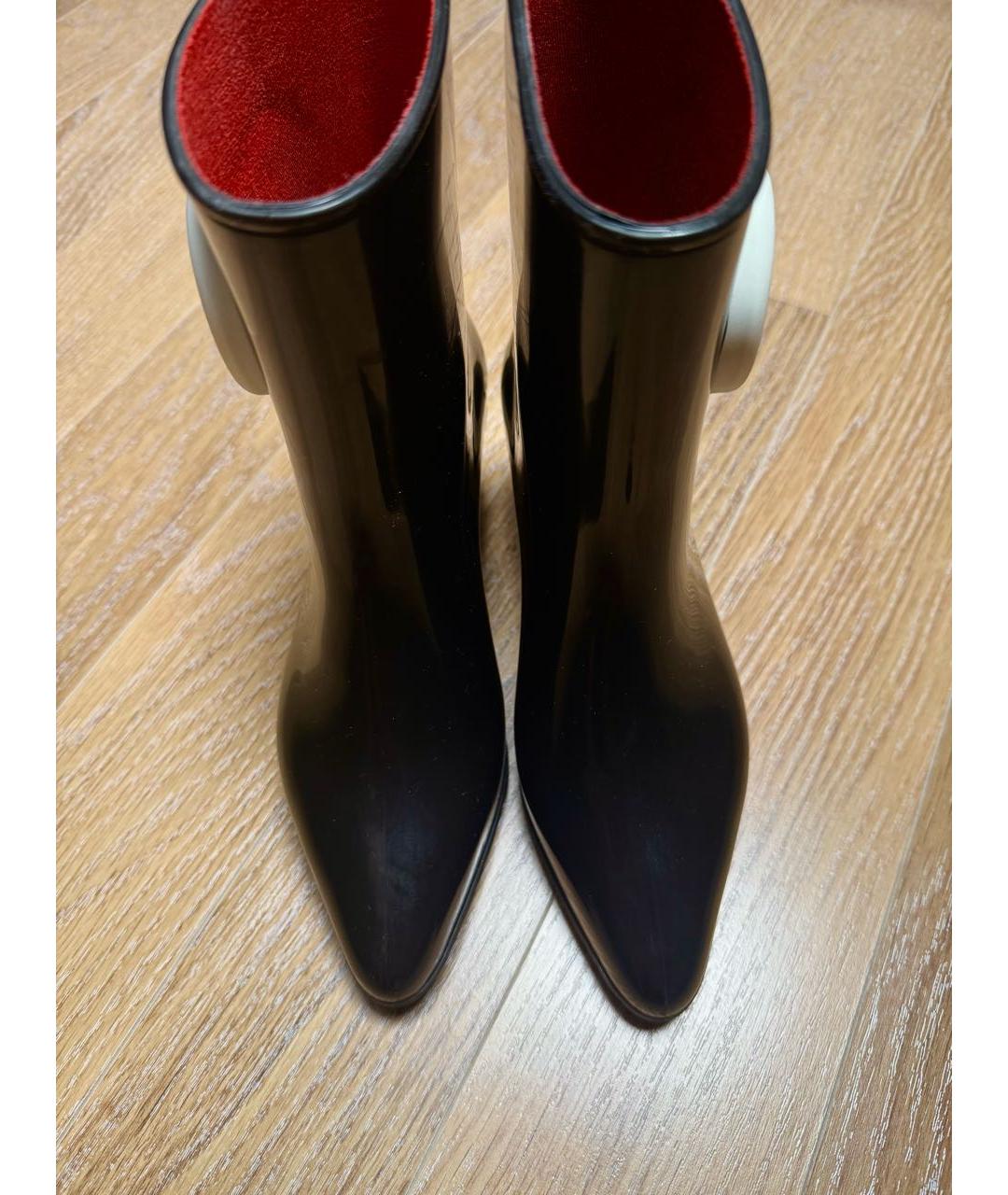GUCCI Черные резиновые полусапоги, фото 2