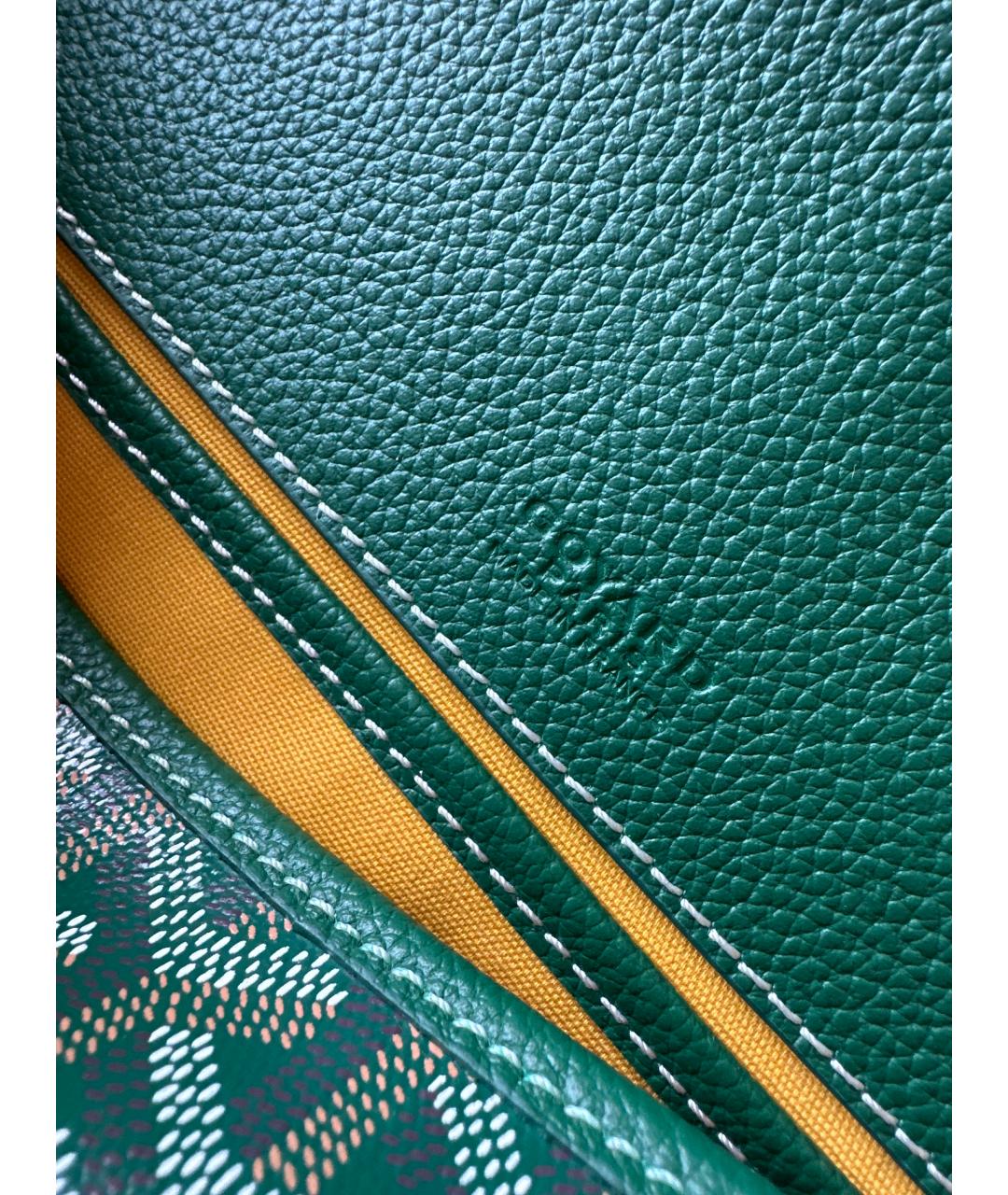 GOYARD Зеленая кожаная сумка через плечо, фото 9