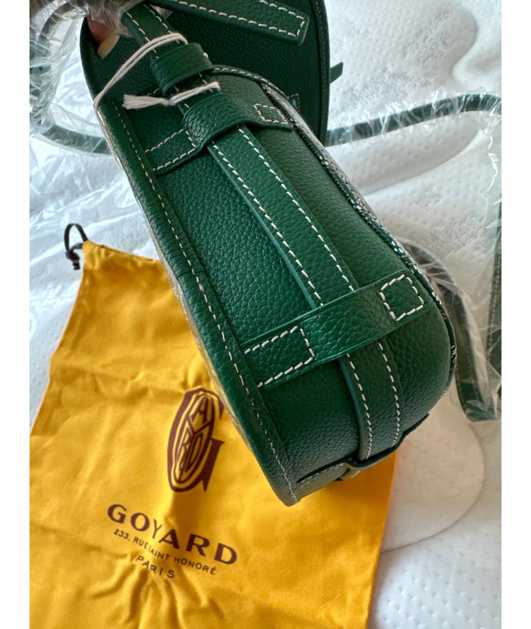 GOYARD Зеленая кожаная сумка через плечо, фото 2