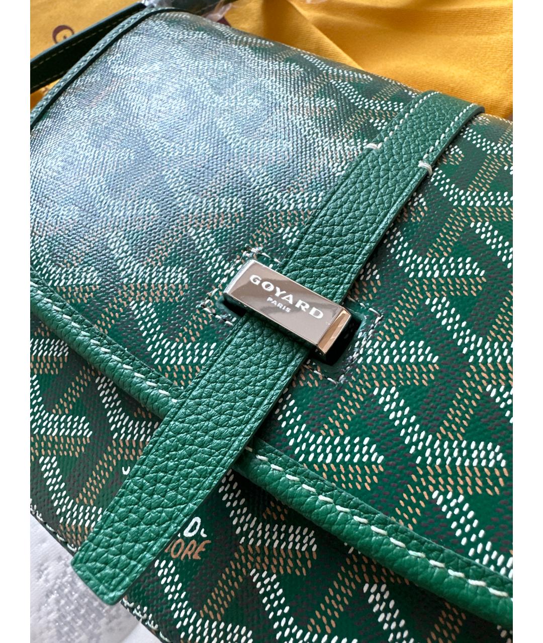 GOYARD Зеленая кожаная сумка через плечо, фото 7