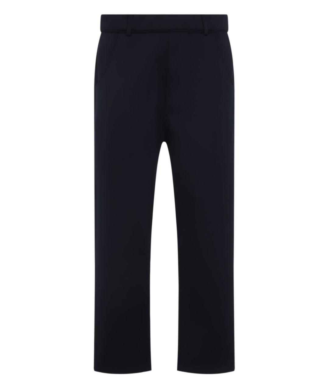 PRADA Темно-синие синтетические повседневные брюки, фото 1