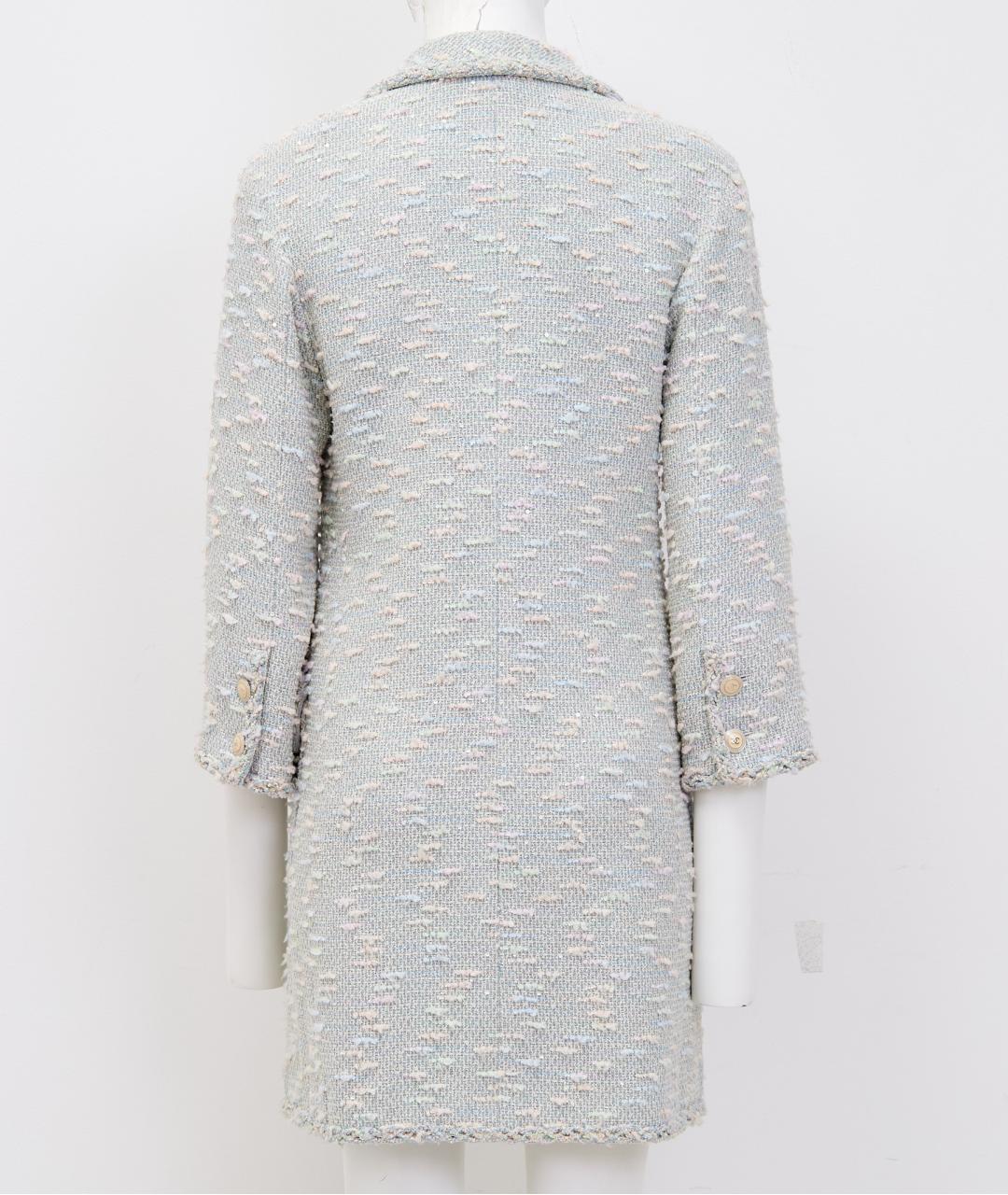 CHANEL Голубое хлопковое пальто, фото 2