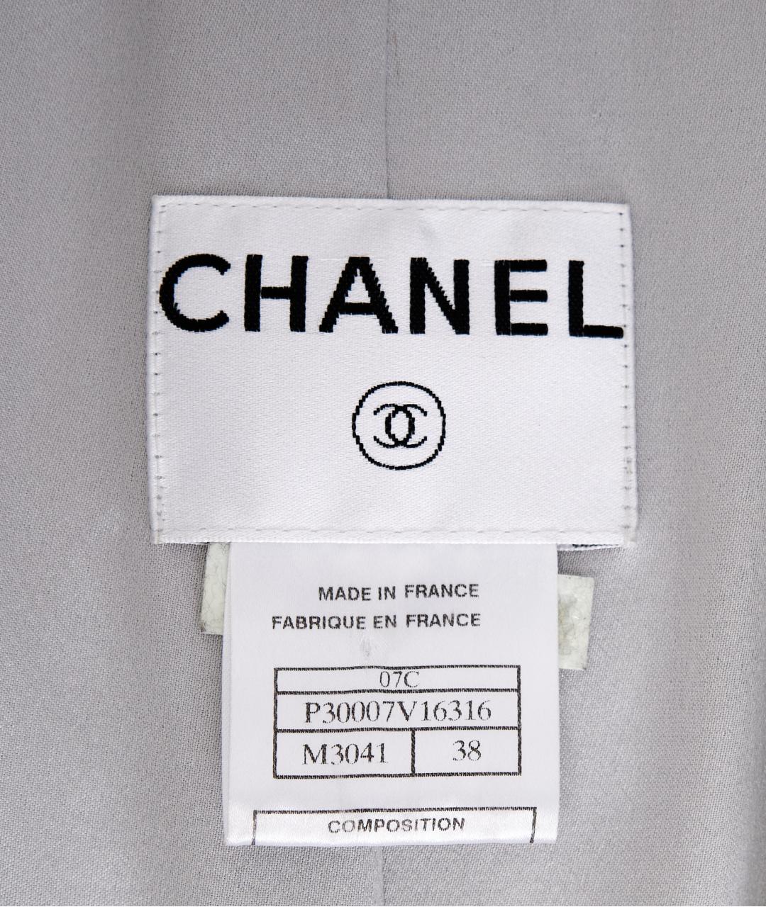 CHANEL Голубое хлопковое пальто, фото 8