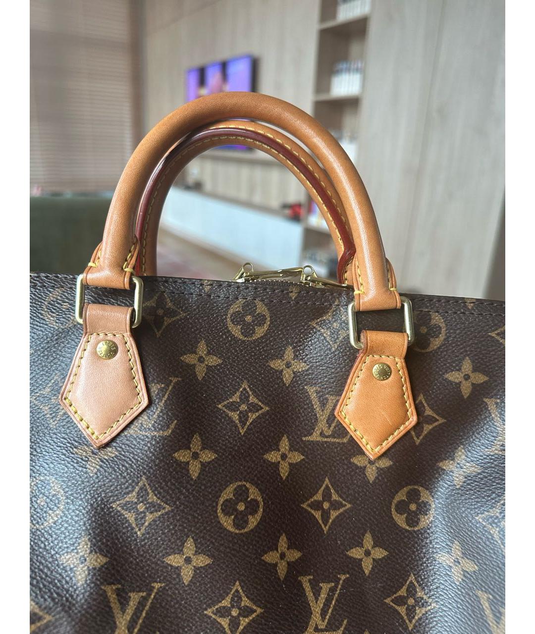 LOUIS VUITTON Коричневая сумка с короткими ручками, фото 7
