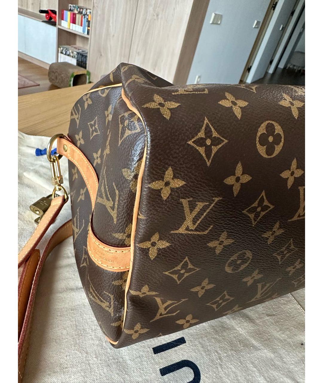 LOUIS VUITTON Коричневая сумка с короткими ручками, фото 3