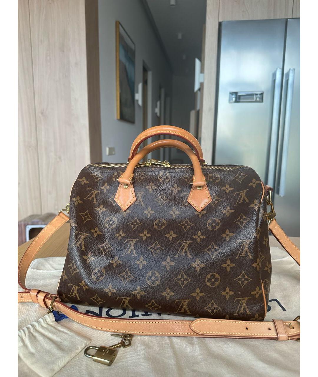 LOUIS VUITTON Коричневая сумка с короткими ручками, фото 9