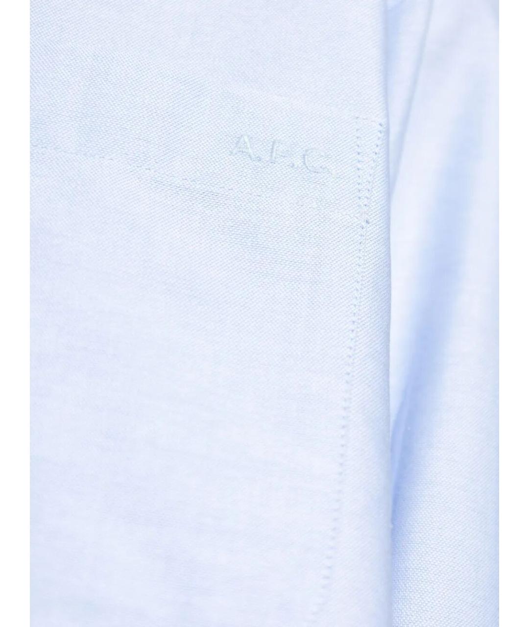 A.P.C. Голубая хлопковая рубашка, фото 5