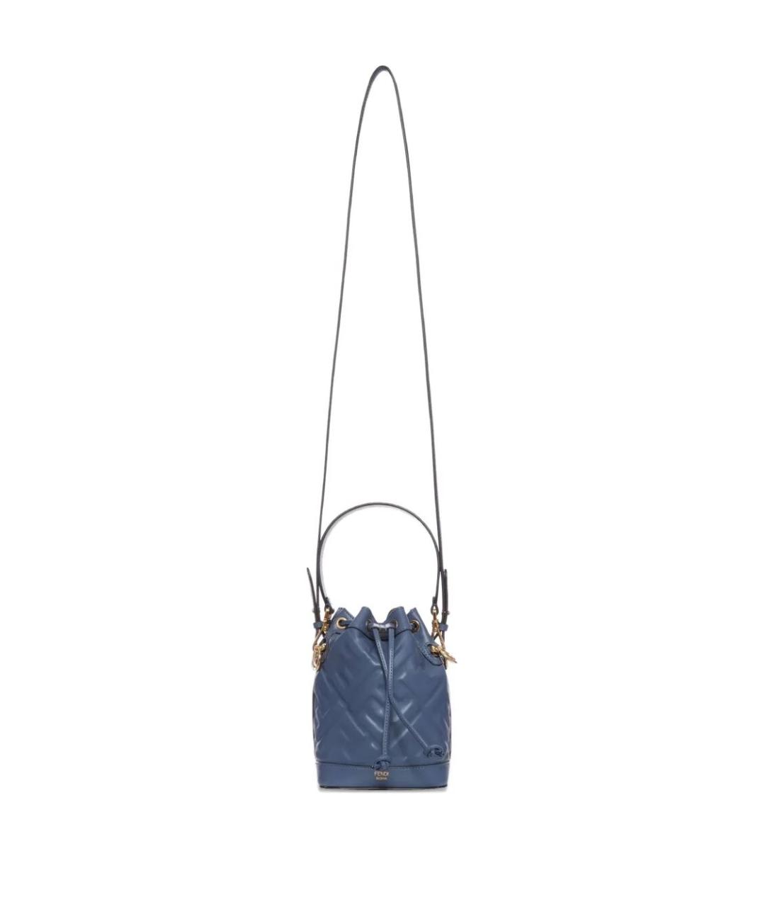 FENDI Синяя кожаная сумка тоут, фото 3