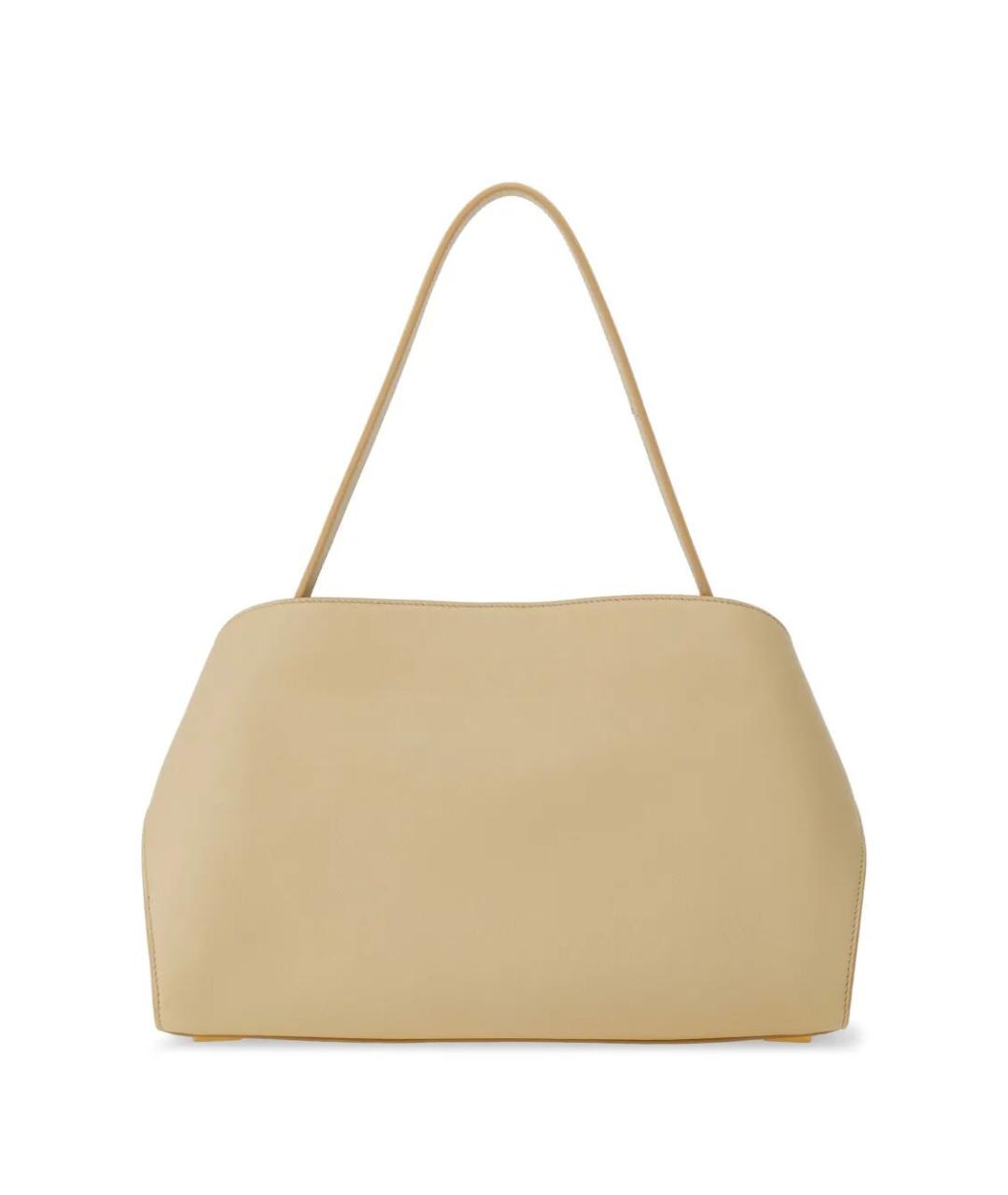FERRAGAMO Бежевая кожаная сумка через плечо, фото 3
