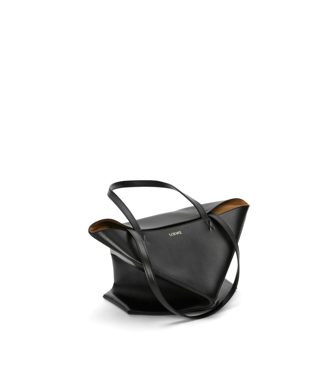 LOEWE Черная кожаная сумка тоут, фото 5