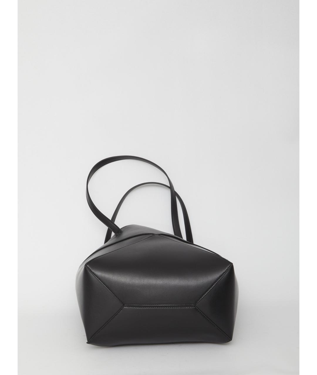 LOEWE Черная кожаная сумка тоут, фото 3
