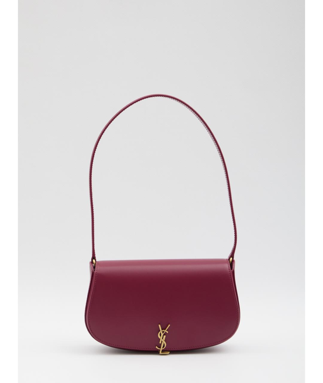 SAINT LAURENT Красная кожаная сумка через плечо, фото 4