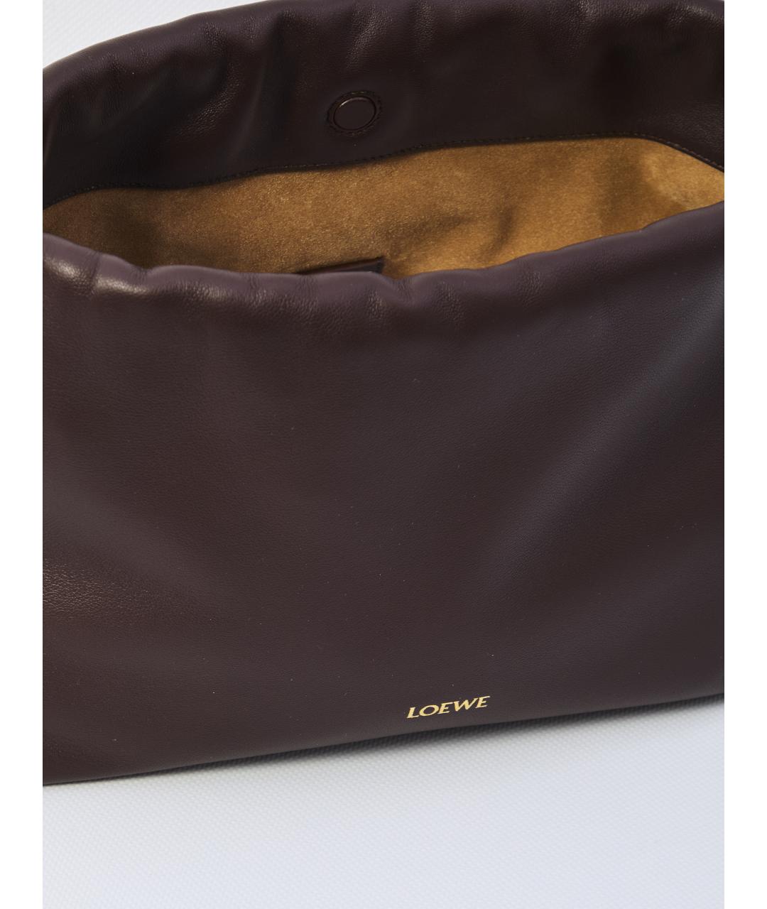 LOEWE Коричневая кожаная сумка через плечо, фото 4