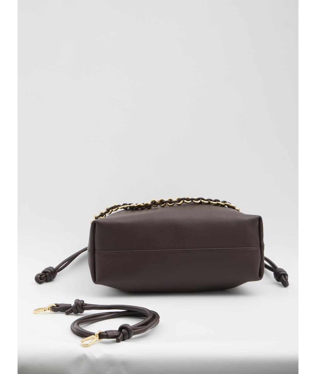 LOEWE Коричневая кожаная сумка через плечо, фото 3
