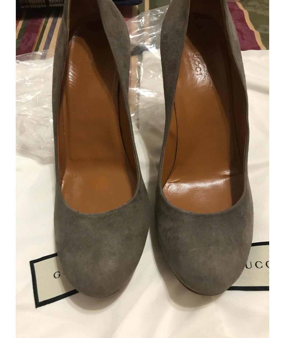 GUCCI Серые замшевые туфли, фото 2