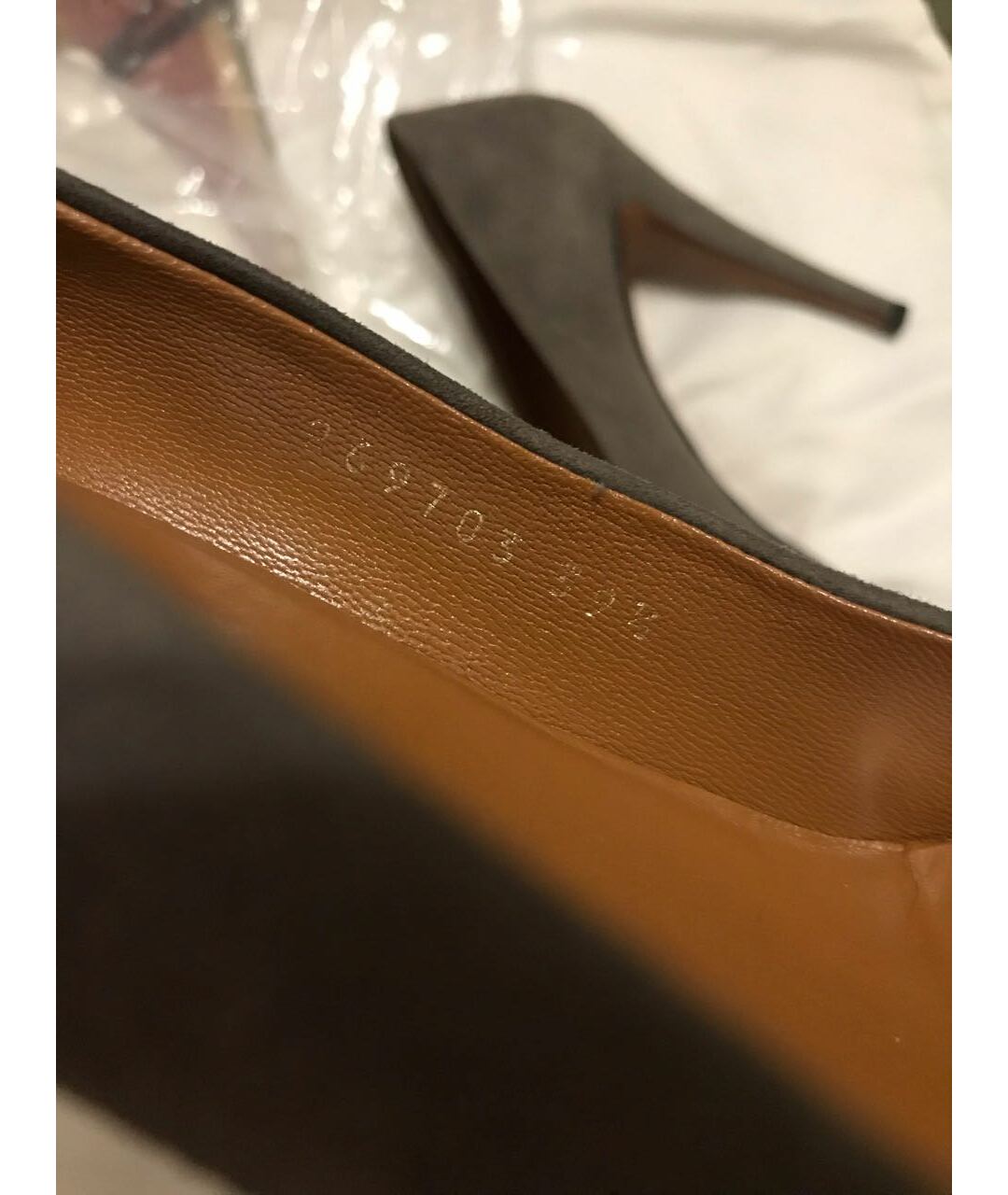 GUCCI Серые замшевые туфли, фото 5