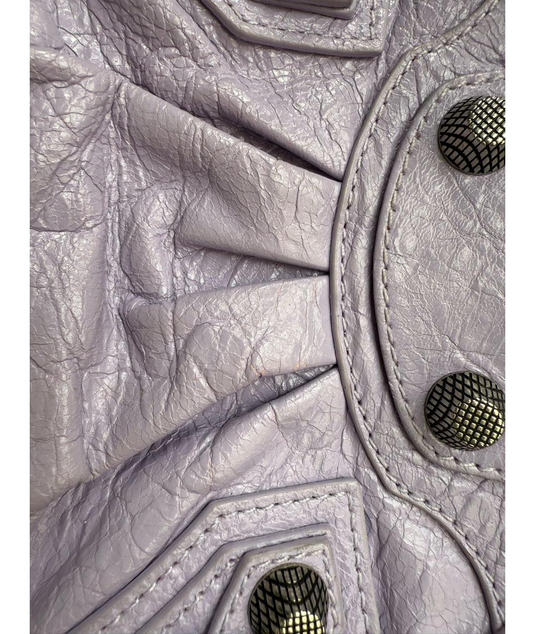 BALENCIAGA Фиолетовая кожаная сумка с короткими ручками, фото 8