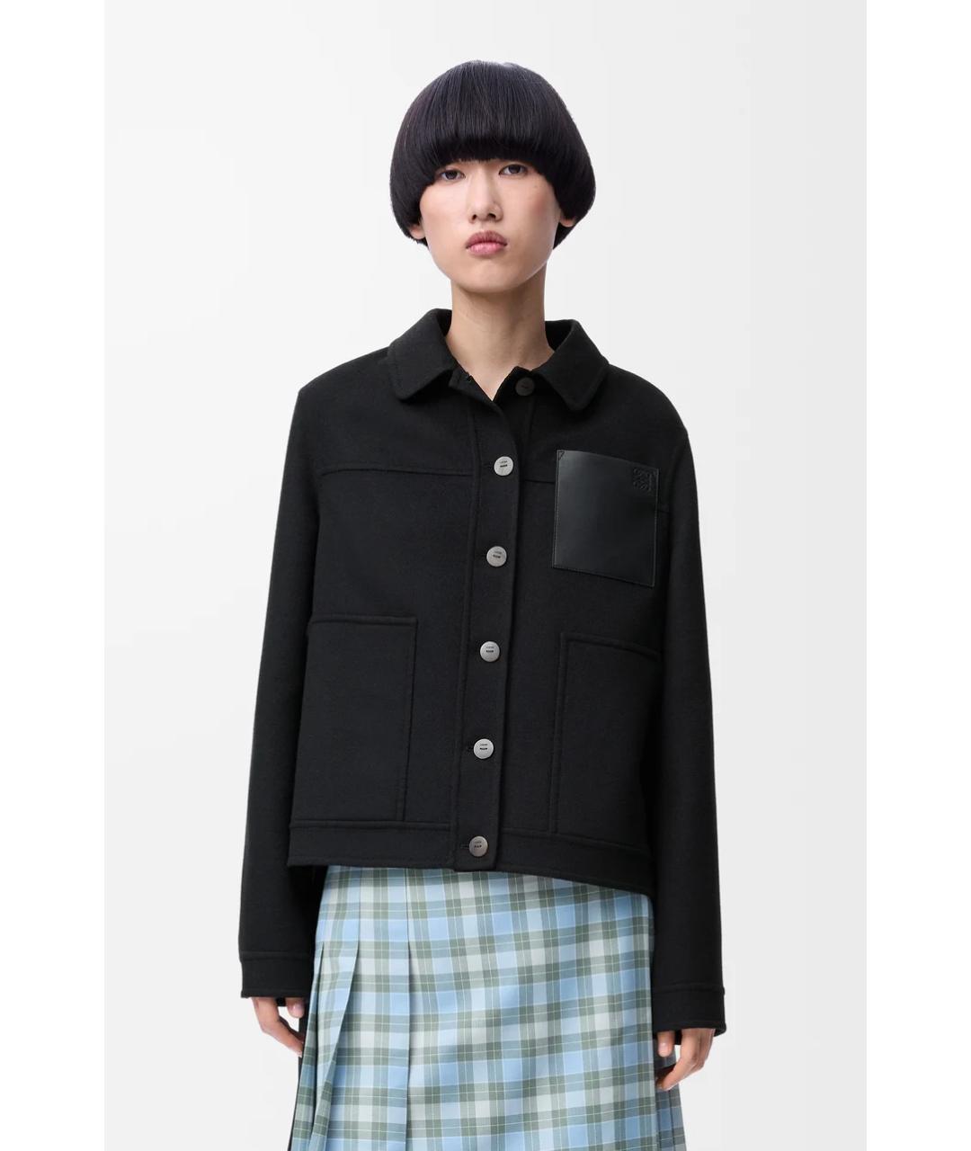 LOEWE Черная шерстяная куртка, фото 3