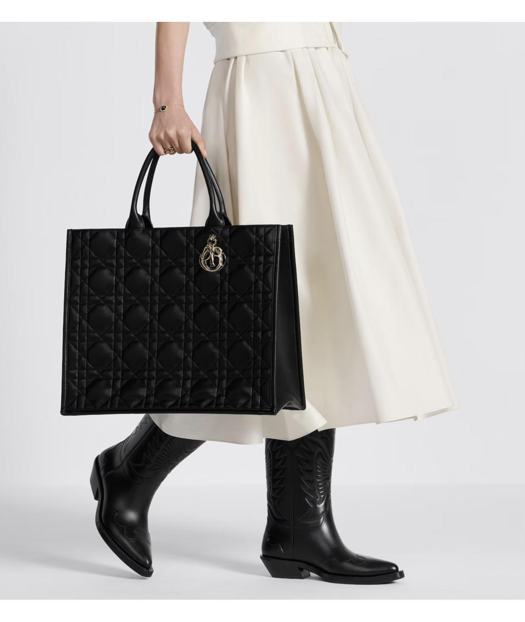 CHRISTIAN DIOR Черная сумка тоут, фото 2