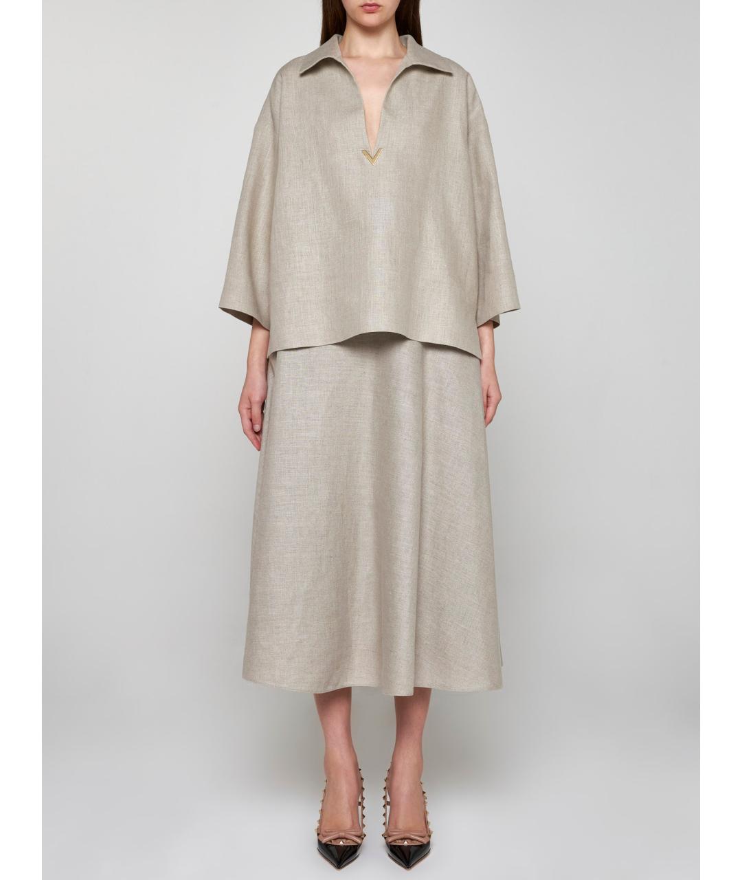 VALENTINO Бежевая блузы, фото 2