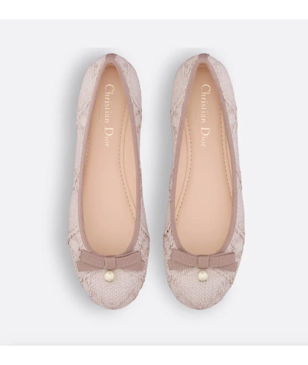 CHRISTIAN DIOR Розовые балетки, фото 3