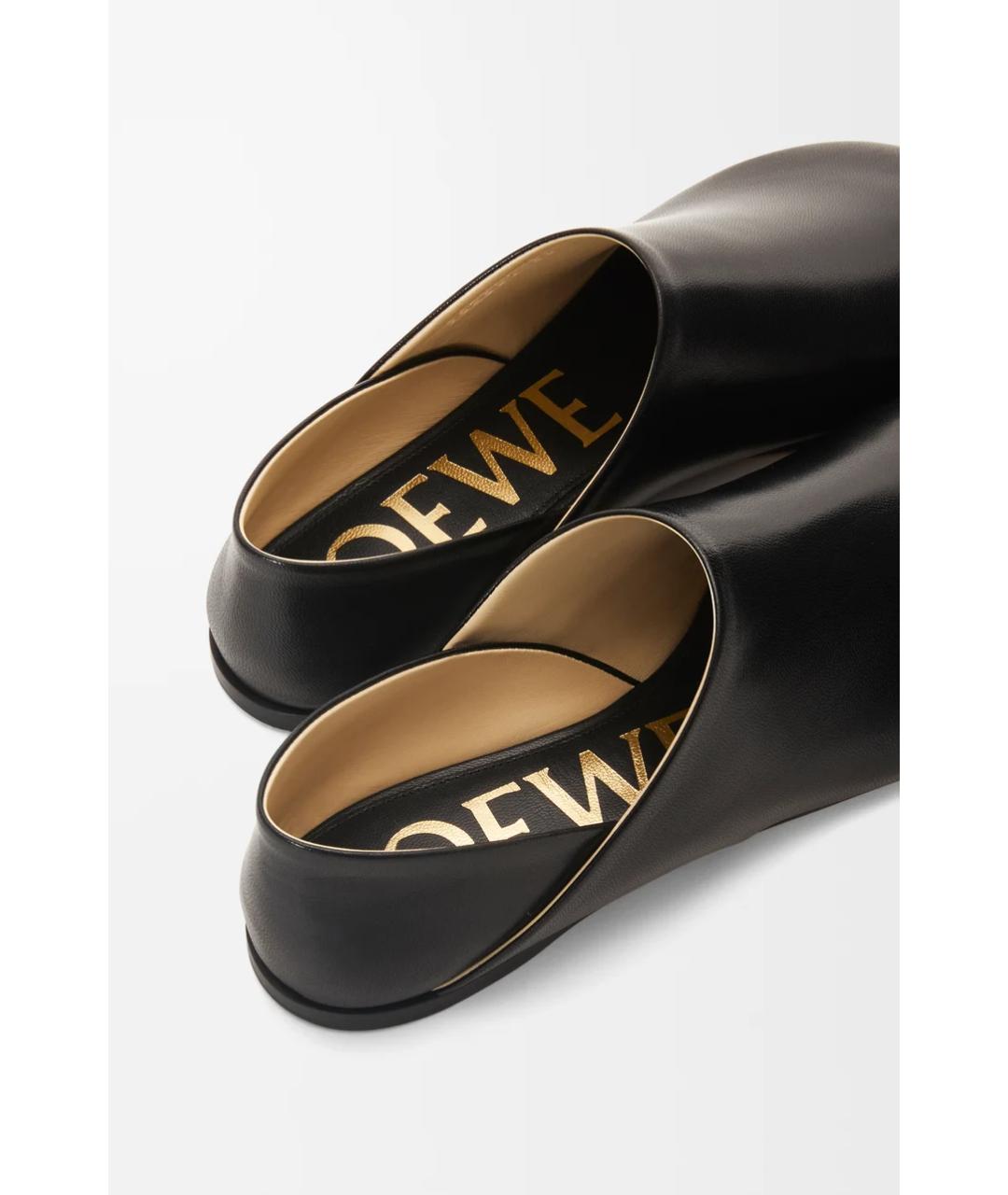 LOEWE Черные кожаные лоферы, фото 5
