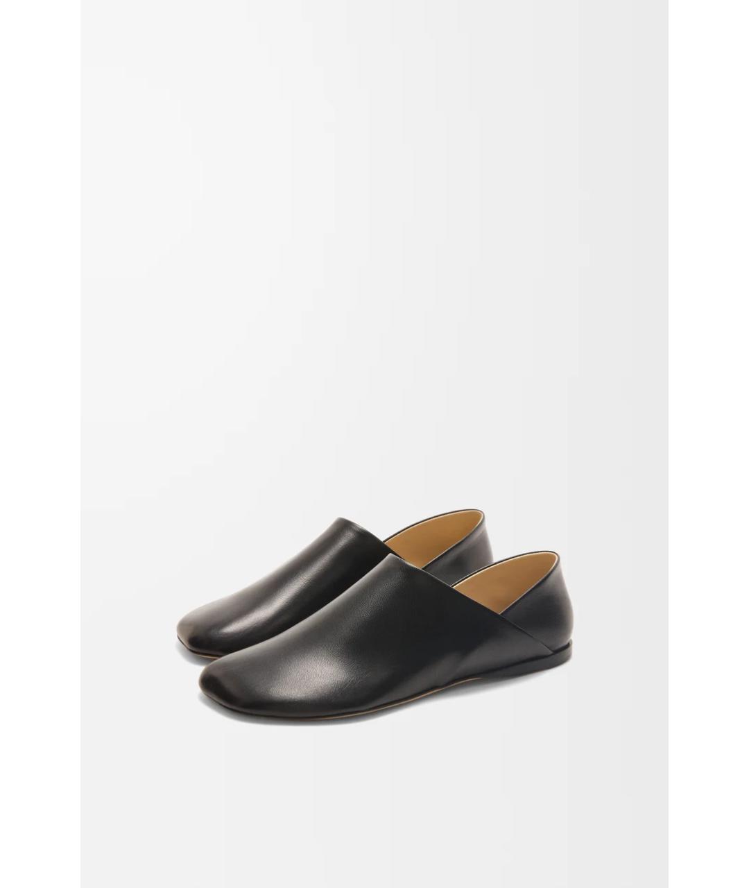 LOEWE Черные кожаные лоферы, фото 3