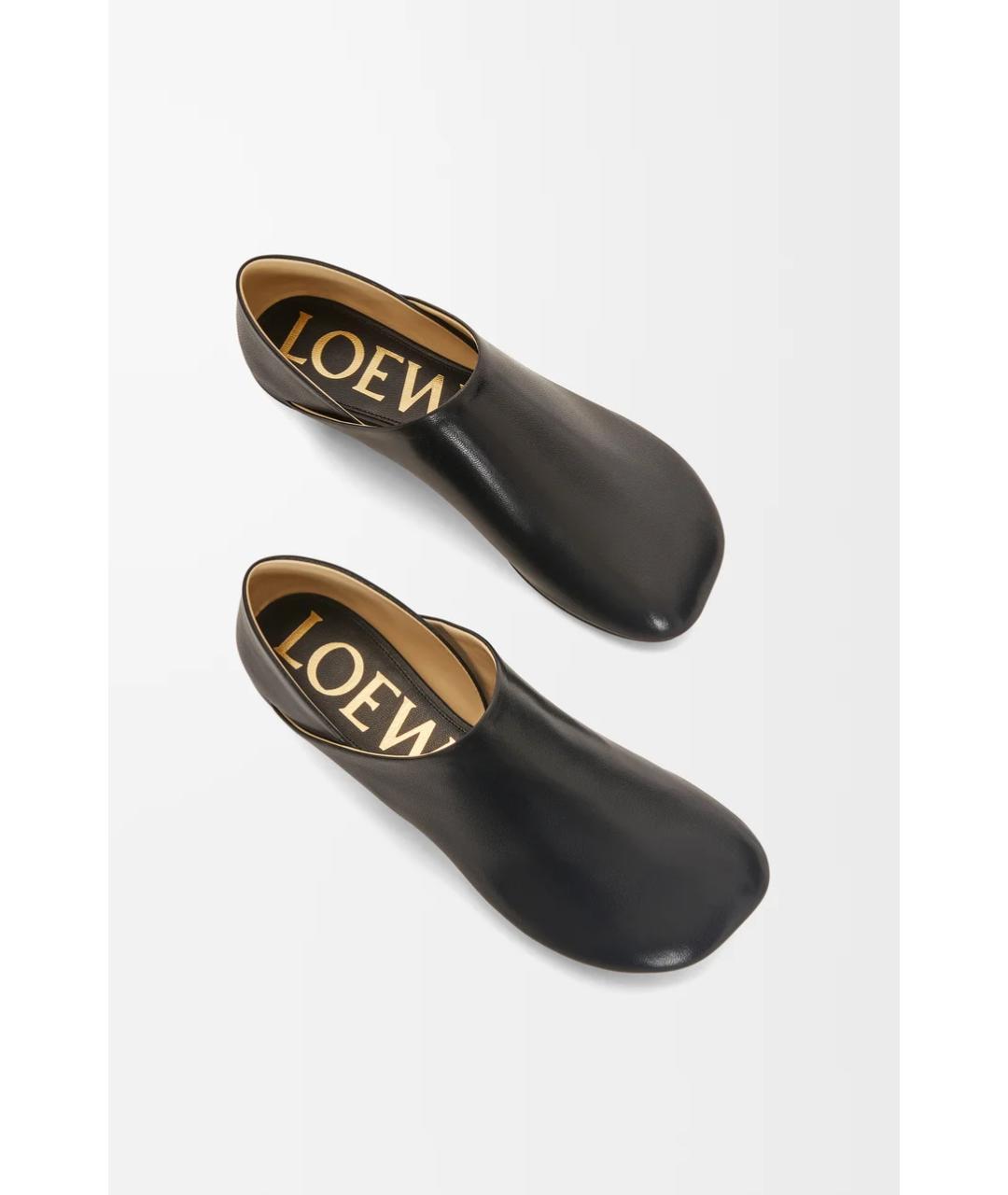 LOEWE Черные кожаные лоферы, фото 4