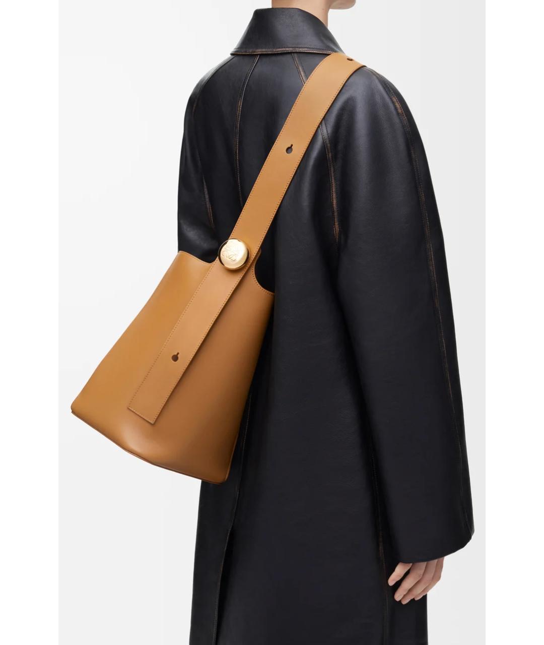 LOEWE Коричневая кожаная сумка тоут, фото 3