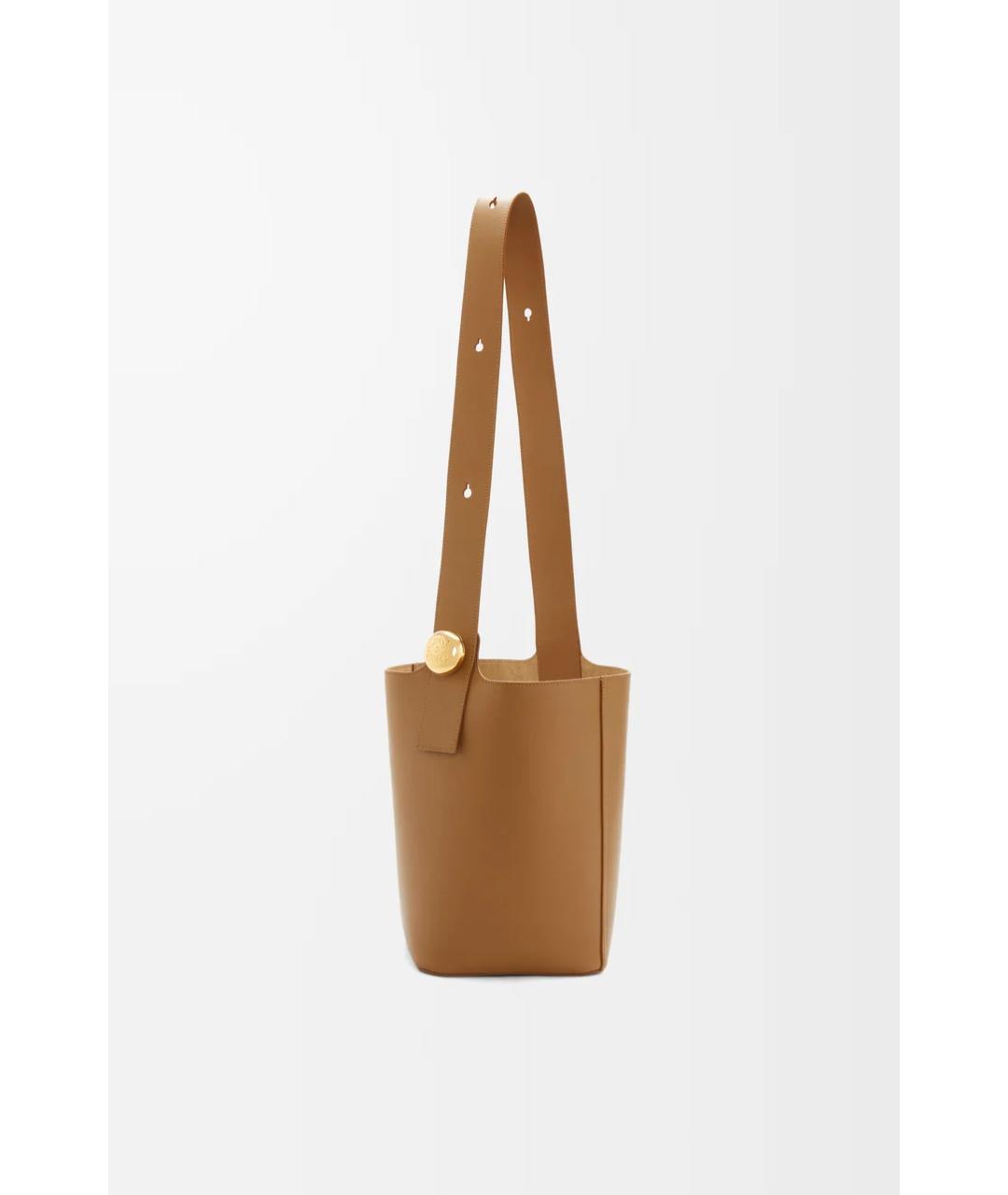 LOEWE Коричневая кожаная сумка тоут, фото 5