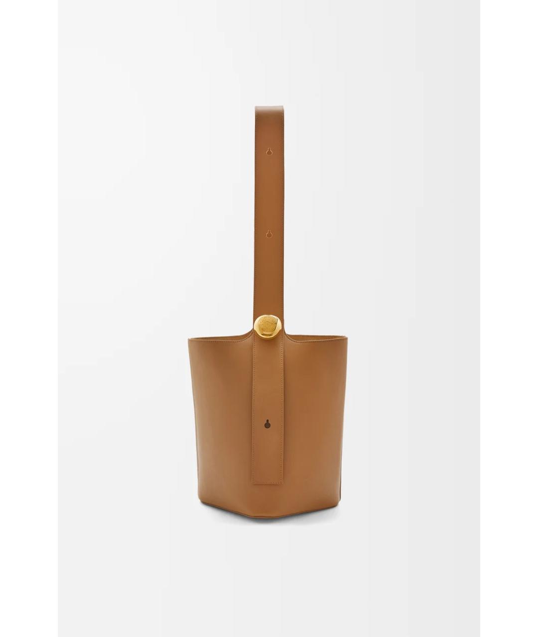 LOEWE Коричневая кожаная сумка тоут, фото 4
