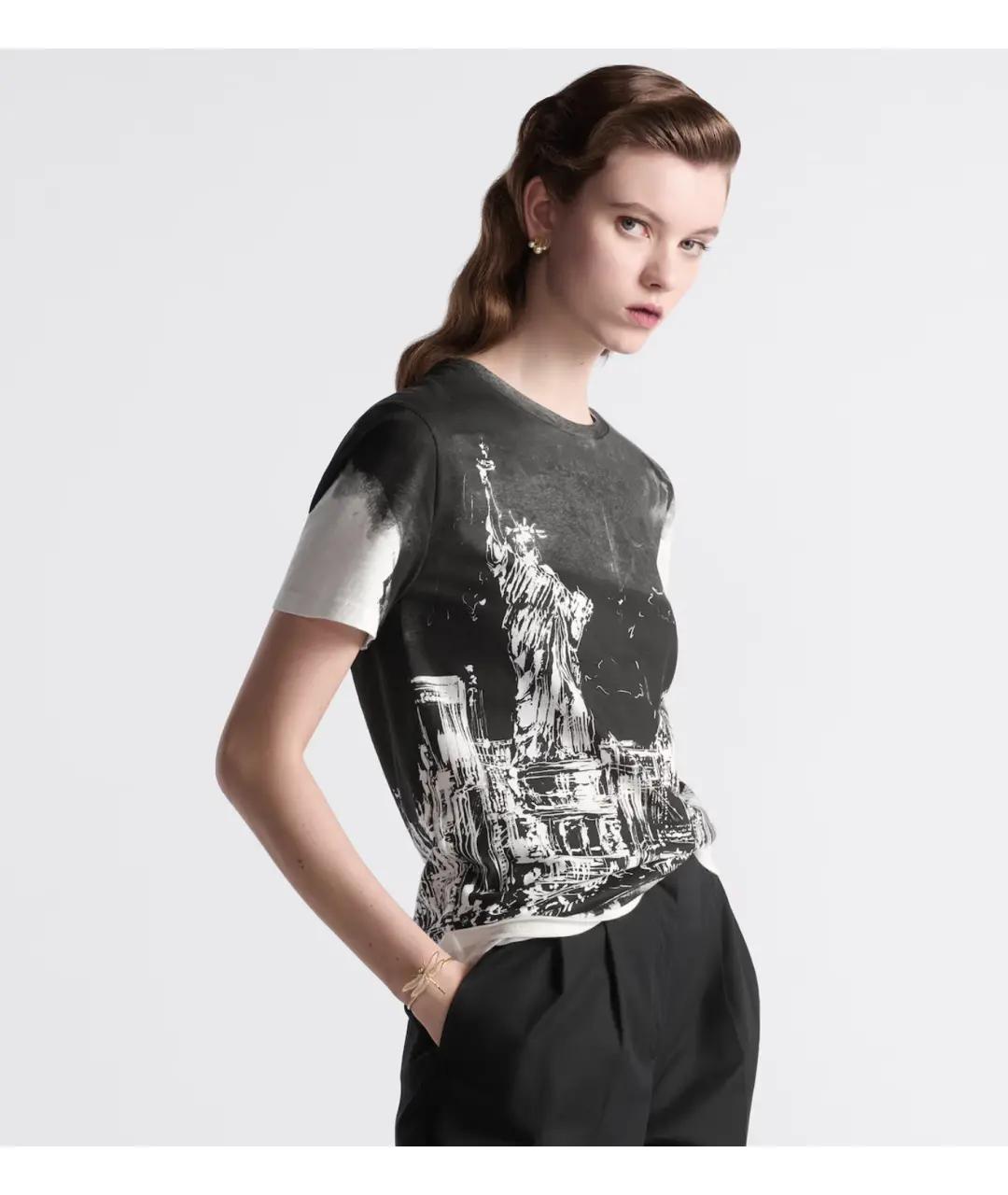 CHRISTIAN DIOR Мульти футболка, фото 2