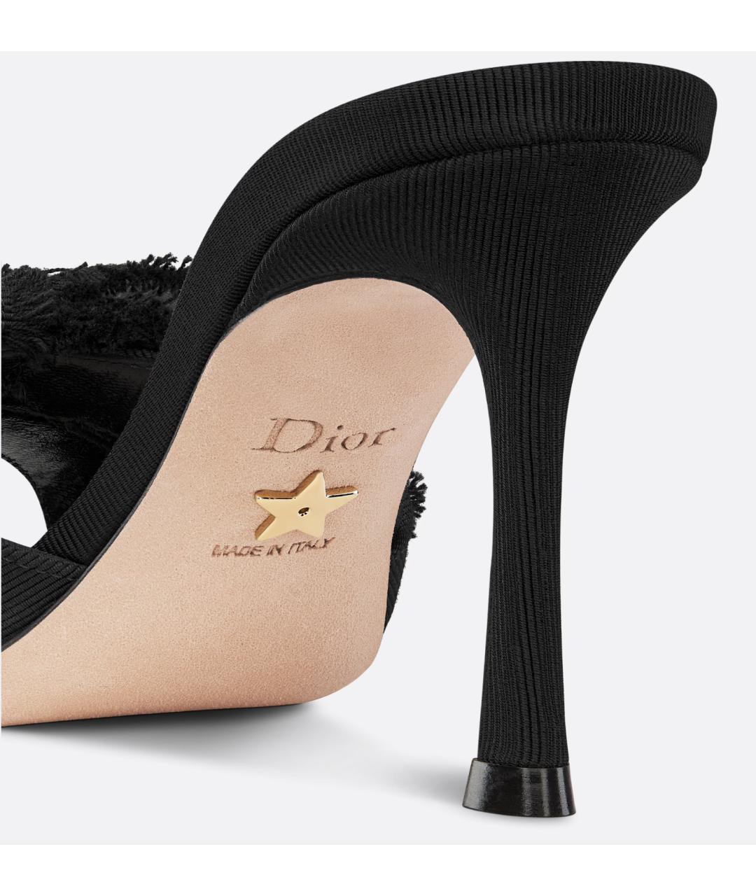 CHRISTIAN DIOR Черные мюли, фото 4