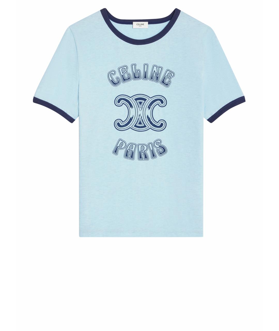 CELINE Синяя футболка, фото 1