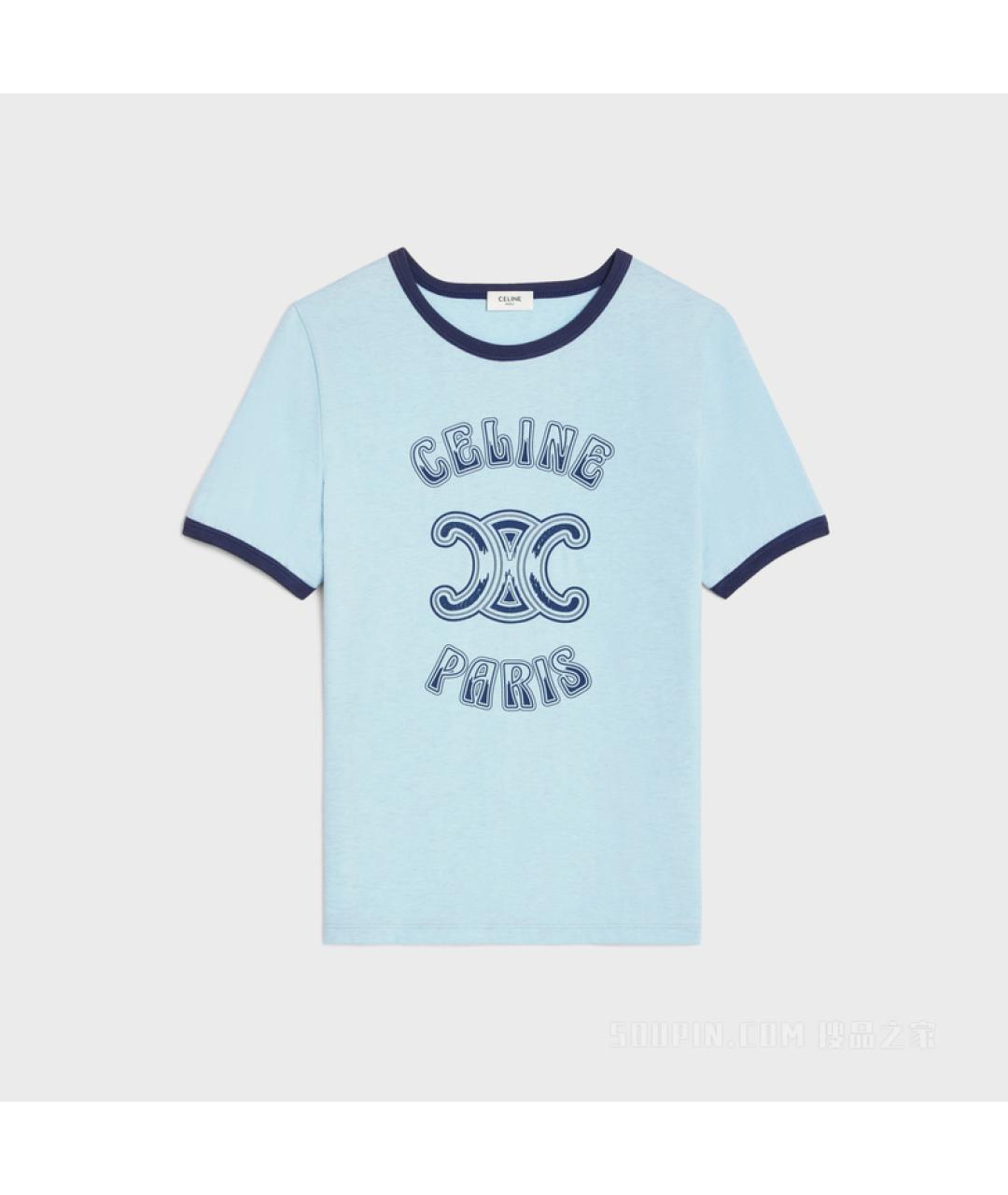 CELINE Синяя футболка, фото 4