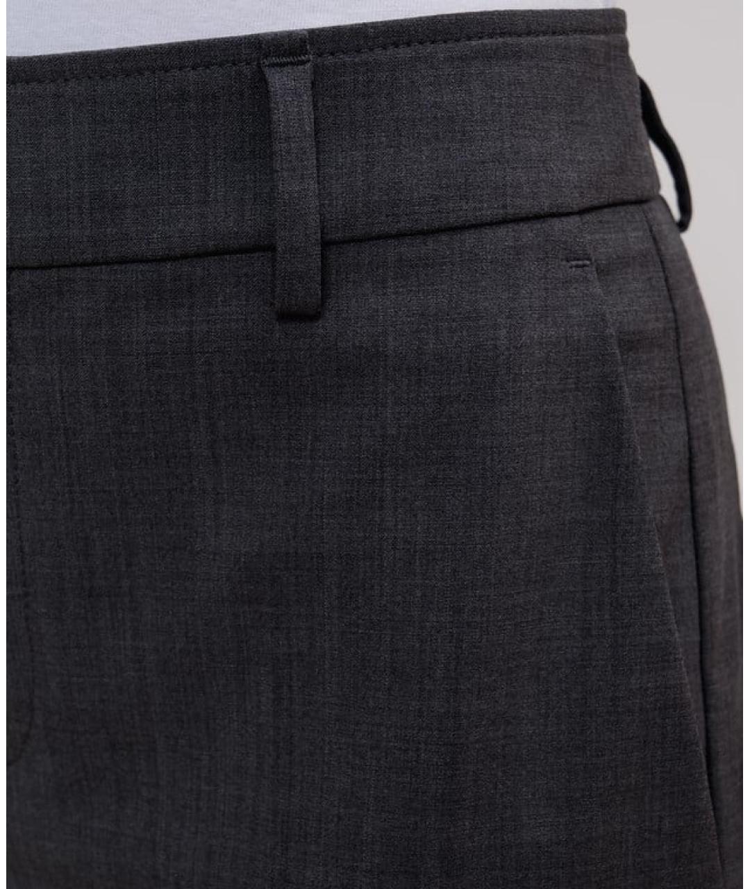 BRUNELLO CUCINELLI Антрацитовые прямые брюки, фото 4