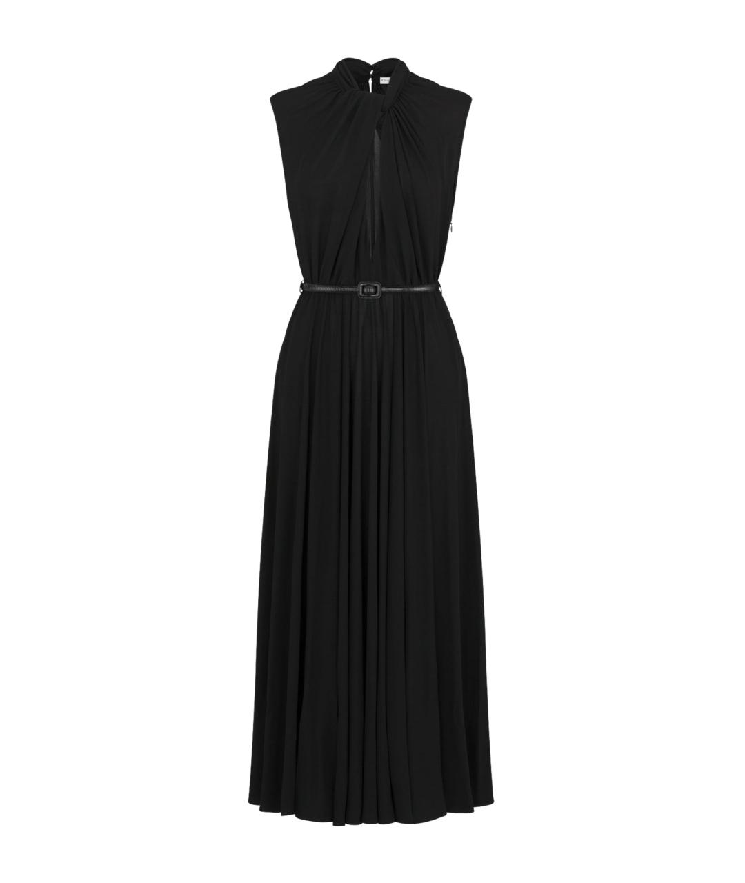 CHRISTIAN DIOR Черное вискозное повседневное платье, фото 1