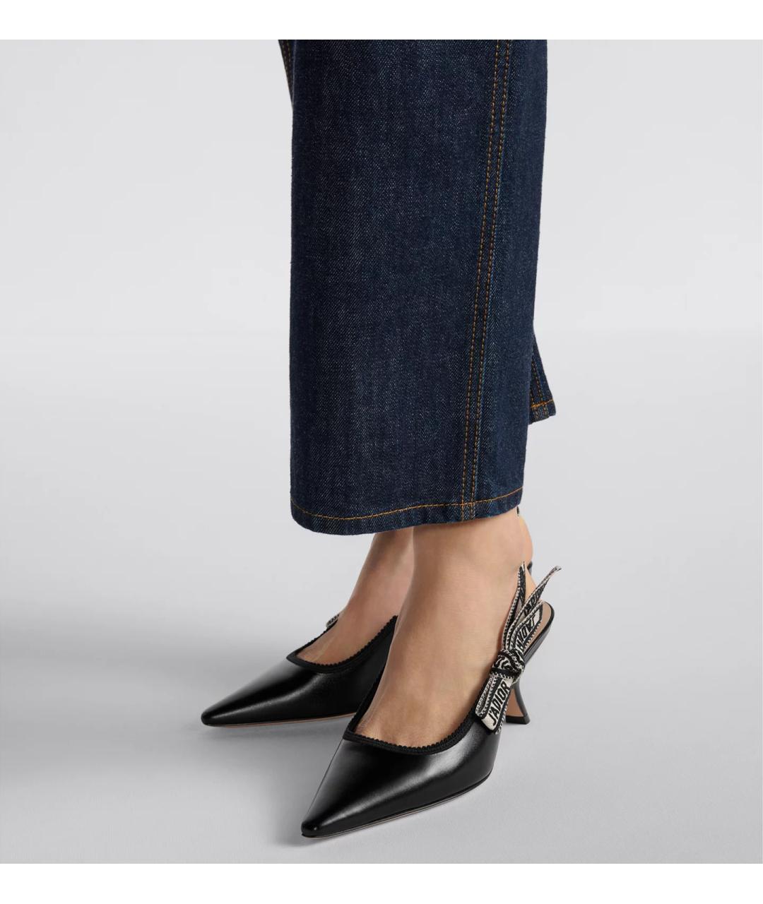 CHRISTIAN DIOR Черные лодочки на низком каблуке, фото 3